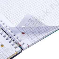 Тетрадь  96л А4 клетка/спираль с фигурной высечкой/перфорация на отрыв/пл.обл./4цв.разделителя с | Фото 5