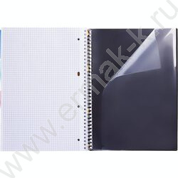 Тетрадь  96л А4 клетка/спираль с фигурной высечкой/перфорация на отрыв/пл.обл./4цв.разделителя с | Фото 7