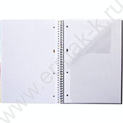 Тетрадь  96л А4 клетка/спираль с фигурной высечкой/перфорация на отрыв/пл.обл./4цв.разделителя с | Фото 8