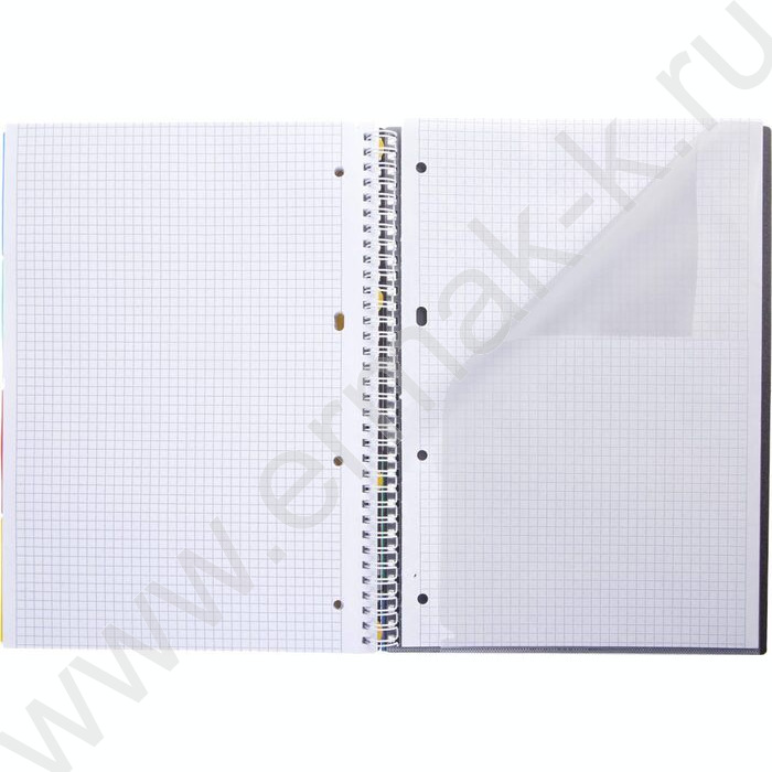 Тетрадь  96л А4 клетка/спираль с фигурной высечкой/перфорация на отрыв/пл.обл./4цв.разделителя с | Фото 8
