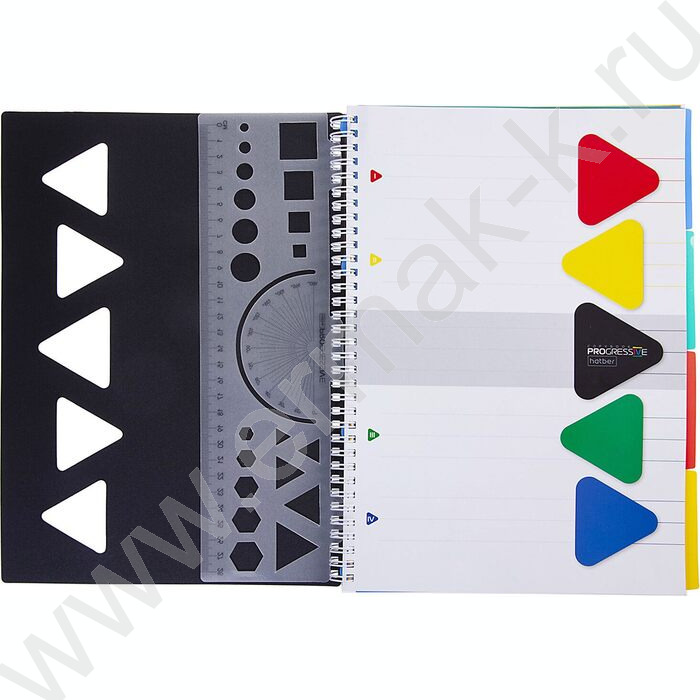 Тетрадь  96л А4 клетка/спираль с фигурной высечкой/перфорация на отрыв/пл.обл./4цв.разделителя с | Фото 3