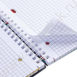 Тетрадь  96л А4 клетка/спираль с фигурной высечкой/перфорация на отрыв/пл.обл./4цв.разделителя с | Фото 6