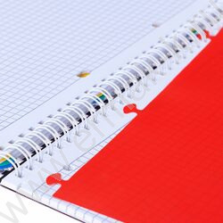 Тетрадь  96л А4 клетка/спираль с фигурной высечкой/перфорация на отрыв/пл.обл./4цв.разделителя с | Фото 7