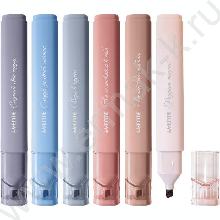 Текстовыделитель /набор  6цв / 1-4мм косой "Mentality" /пласт. блистер | Фото 1