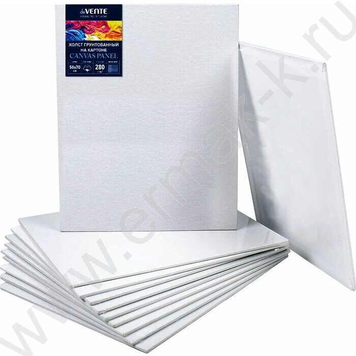 Холст на картоне 50*70  280 г/м², 100% хлопок, мелкое зерно "ARTISTIC STUDIO" | Фото 1