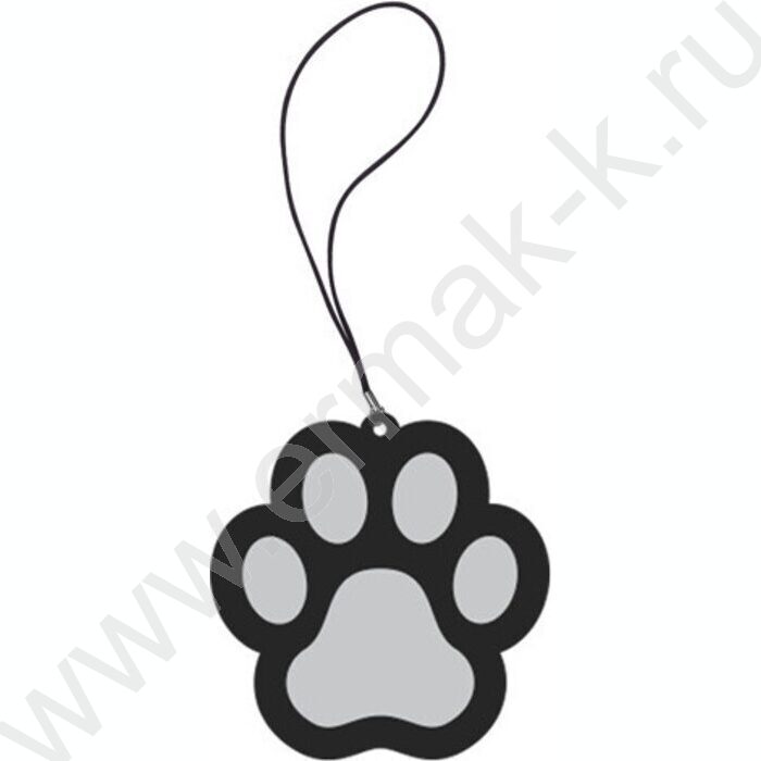 Подвес виниловый светоотражающий "Paw", 50*50мм, белый /европодвес | Фото 1
