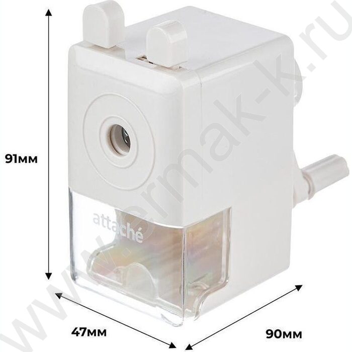 Точилка механическая 91*47*90мм, 8мм, фиксация карандаша, белая | Фото 5