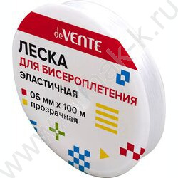 Леска д/бисероплетения  прозрачная d0,6мм 100м "Elastic Line" | Фото 1