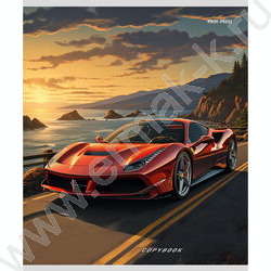 Тетрадь  48л клетка "Машины и закат" ассорти | Фото 3