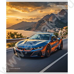 Тетрадь  48л клетка "Машины и закат" ассорти | Фото 5