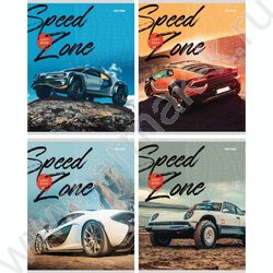 Тетрадь  96л клетка "Скоростная зона" /твин-лак/ ассорти | Фото 1