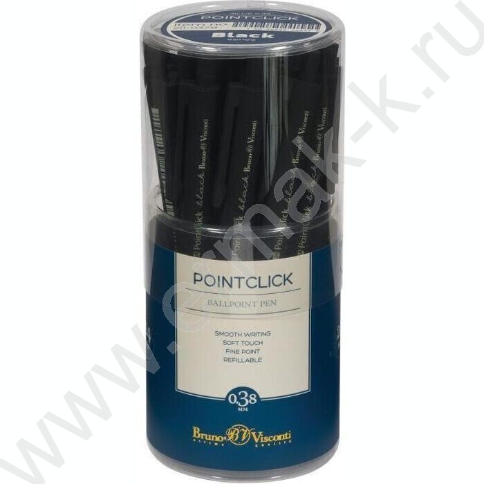 Ручка шар авт PointClick.BLACK синяя 0,38мм ассорти | Фото 4