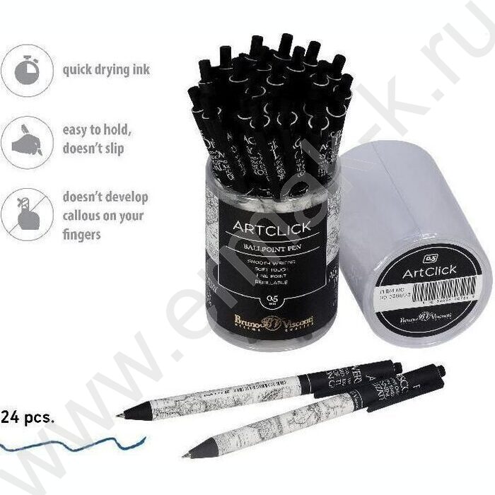 Ручка шар авт ArtClick. Caffè nero.Time синяя 0,5мм | Фото 3