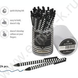 Ручка шар авт ArtClick. Полоски синяя 0,5мм | Фото 3