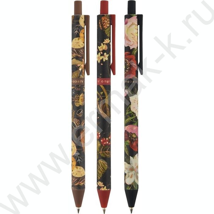 Ручка шар авт ArtClick. Flora.Black night синяя 0,5мм | Фото 1