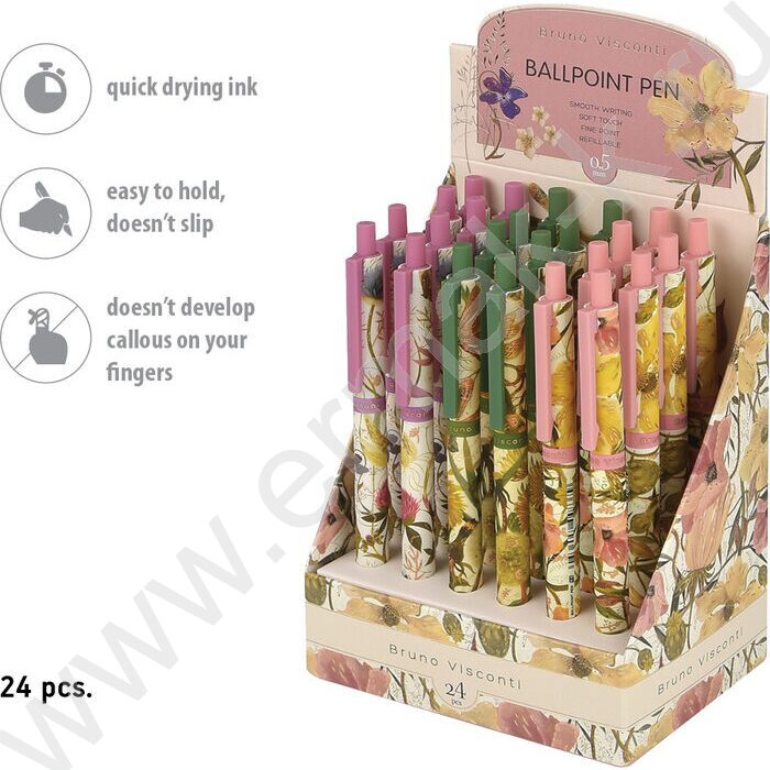 Ручка шар авт ArtClick. Flora.Bloom flowers синяя 0,5мм | Фото 4