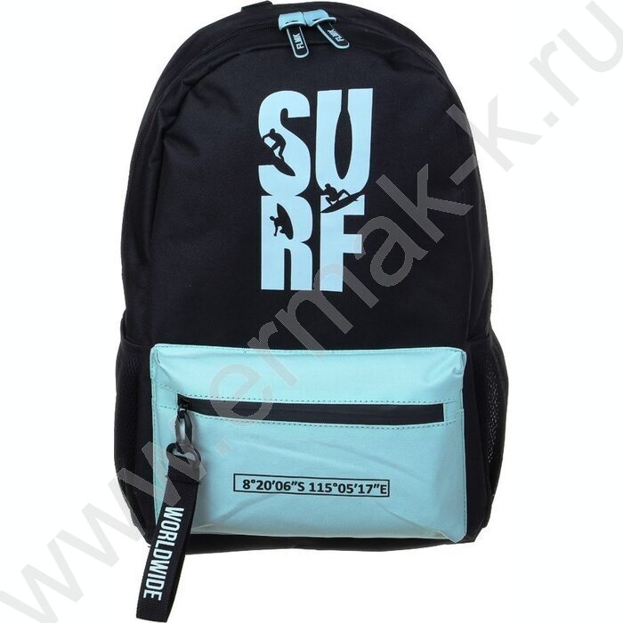 Рюкзак 43,5*29*13,5см  /1отдел, 3 кармана, ПЭ, пулеры из силикона, подвеска, "Сёрф" | Фото 1