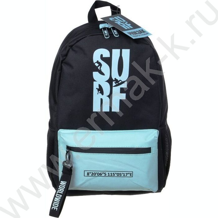 Рюкзак 43,5*29*13,5см  /1отдел, 3 кармана, ПЭ, пулеры из силикона, подвеска, "Сёрф" | Фото 6