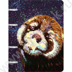 Тетрадь 100л клетка/кольца "Самые милые" /пластик,тиснение фольгой "серебро"/ | Фото 1