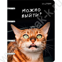 Тетрадь 100л клетка/кольца "Котики" /пластик/ | Фото 1