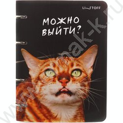 Тетрадь 100л клетка/кольца "Котики" /пластик/ | Фото 2