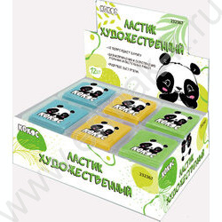 Ластик Клячка 40*35*10мм,каучук,пластиковый футляр,ассорти | Фото 1