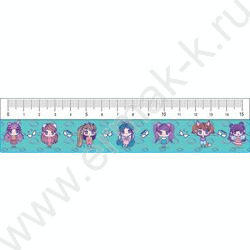 Линейка пл 15см Чиби | Фото 1