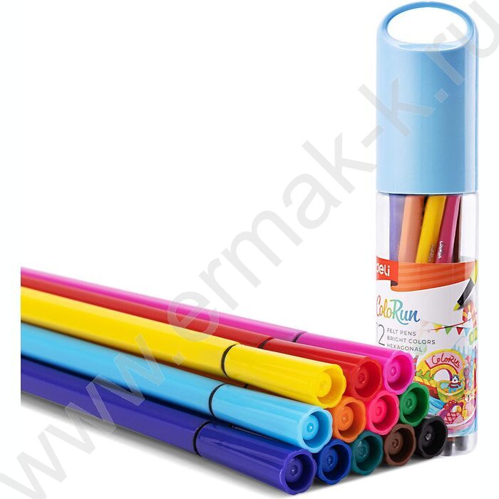Фломастеры  12цв ColoRun /пласт. туба | Фото 1
