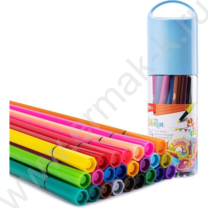 Фломастеры  24цв ColoRun /пласт. туба | Фото 1