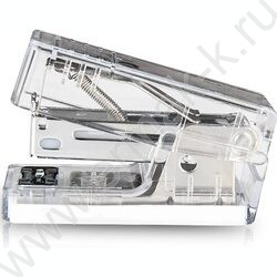 Степлер №24/6-26/6  12л пластик прозрачный /вместимость скоб-50шт. | Фото 1