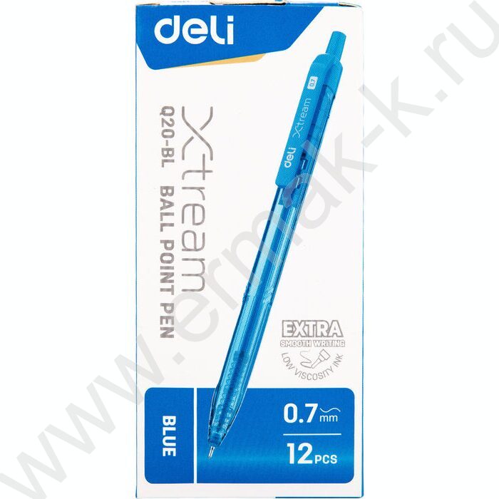 Ручка шар авт синяя 0,7мм X-tream /корпус - синий/прозрачный | Фото 4