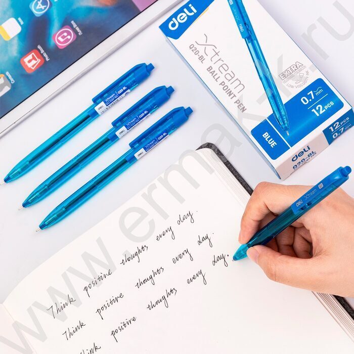 Ручка шар авт синяя 0,7мм X-tream /корпус - синий/прозрачный | Фото 6