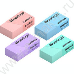 Ластик прямоугольный "Instinct" /40*20*10м /ассорти | Фото 1