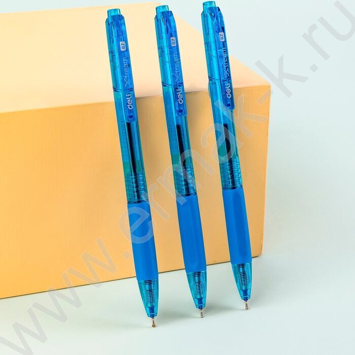 Ручка шар авт синяя 0,7мм X-tream /корпус - синий/прозрачный, резин. манжета | Фото 6