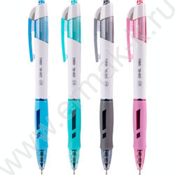 Ручка шар авт синяя 0,7мм Arris /корпус - ассорти/белый, резин. манжета | Фото 1