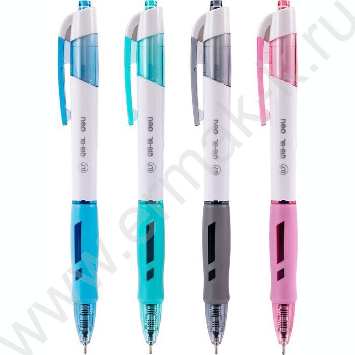 Ручка шар авт синяя 0,7мм Arris /корпус - ассорти/белый, резин. манжета | Фото 1