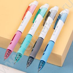 Ручка шар авт синяя 0,7мм Arris /корпус - ассорти/белый, резин. манжета | Фото 7