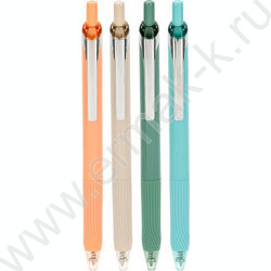 Ручка гелевая авт синяя 0,7мм  "Nusign" корпус - ассорти, резин. манжета | Фото 2