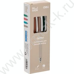 Ручка гелевая авт синяя 0,7мм  "Nusign" корпус - ассорти, резин. манжета | Фото 3