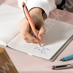 Ручка гелевая авт синяя 0,7мм  "Nusign" корпус - ассорти, резин. манжета | Фото 4