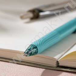 Ручка гелевая авт синяя 0,7мм  "Nusign" корпус - ассорти, резин. манжета | Фото 6