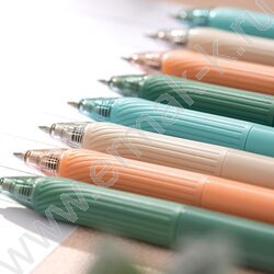 Ручка гелевая авт синяя 0,7мм  "Nusign" корпус - ассорти, резин. манжета | Фото 9