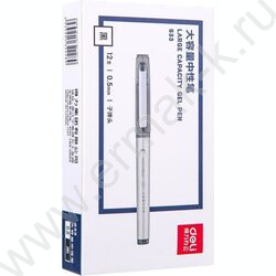 Ручка гелевая черная 0,35мм /корпус - ассорти | Фото 3