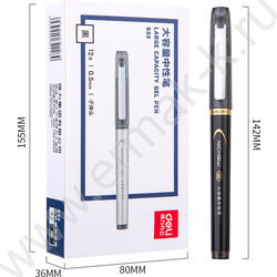 Ручка гелевая черная 0,35мм /корпус - ассорти | Фото 4