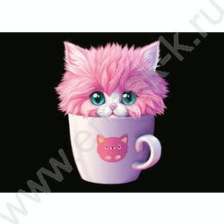 Клеенка цв. д/уроков труда 500*700мм "Кот в кружке" | Фото 1