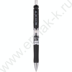 Ручка гелевая авт черная 0,5мм "Mate" /корпус - прозрачный/черный, резин. манжета | Фото 1