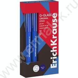 Ручка гелевая синяя 0,5мм  G-Glass Stick Original | Фото 2