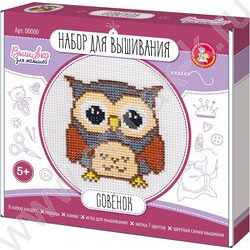 Набор д/творчества Вышивка  Совёнок (с пяльцами) | Фото 1