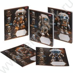 Тетрадь  18л линейка "Робо" 5видов | Фото 7