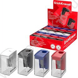 Точилка 1отв. пластик City Mini, Classic /с контейнером /ассорти | Фото 2